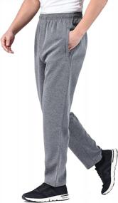 img 2 attached to Zoulee Men'S Jogger Pants With Zipper Fly And Drawstring Waist - A Timeless Classic For Sweatpants Lovers