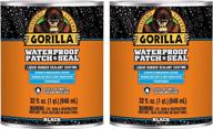 gorilla waterproof patch & seal liquid - 32 oz black (pack of 2) - ultimate solution for water damage repairs logo