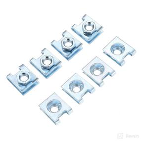 img 3 attached to 🔩 20Pcs Automotive Car License Plate Fasteners Buckle | 6mm Screw Rivet Fixed Retaining Clips | Metal M6 Nut U-Type Gasket