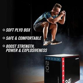 img 1 attached to RitFit 3 In 1 Extra Firm Soft Plyo Box Foam Plyometric Box-30”X24”X20”-20"X18"X16" Heavy Duty High Density Foam Jumping Box 3 Sizes With PVC Cover,Platform For Home Gym Fitness, 440Lb Weight Capacity