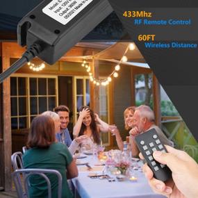 img 2 attached to Enhance Your Outdoor Lighting With Newpow'S Dimmer For String Lights - Max 360W, Timer Switch, Brightness Memory & Full IP67 Waterproofing