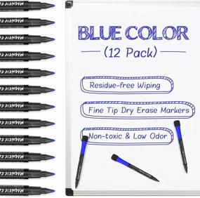 img 3 attached to Organize Your Ideas With 12-Pack Fine Tip Magnetic Dry Erase Markers And Eraser For School And Office Whiteboards