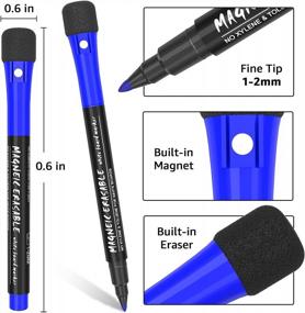 img 2 attached to Organize Your Ideas With 12-Pack Fine Tip Magnetic Dry Erase Markers And Eraser For School And Office Whiteboards