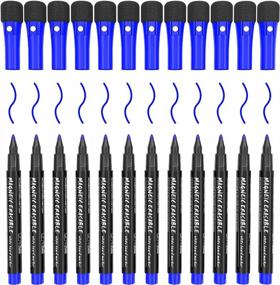 img 1 attached to Organize Your Ideas With 12-Pack Fine Tip Magnetic Dry Erase Markers And Eraser For School And Office Whiteboards