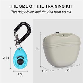 img 3 attached to 🐾 Enhance Dog Training with Left&amp;Right Clicker Training Kit and Treat Pouch - Magnetic Buckle Closing and Waist Clip Included