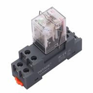 twtade 12v electromagnetic relay with indicator light and socket base - 10a, 8 pins, 2dpt, 2no 2nc -yj2n-ly logo