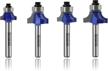 blue zokmok roundover router bits with 1/4 shank for tear-out prevention and light duty woodworking logo