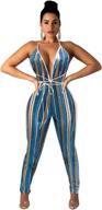 👗 clubwear women's clothing: oluolin backless sleeveless jumpsuit via jumpsuits, rompers & overalls logo