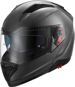 img 3 attached to ILM Modular Motorcycle Helmets With Pinlock Snowmobile Full Face Cascos Para Motos For Adults Men Women DOT Model-909(Gray Small)