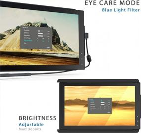 img 2 attached to Enhanced Mobile Pixels Portable Monitor with Upgraded Dual Screen Kickstand - 14", 1920X1080,
