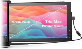 img 4 attached to Enhanced Mobile Pixels Portable Monitor with Upgraded Dual Screen Kickstand - 14", 1920X1080,