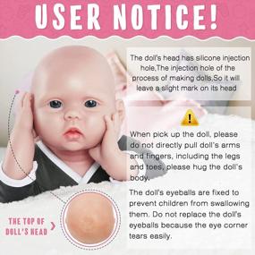 img 3 attached to Vollence 17.5 Inch Full Body Silicone Baby Dolls - Realistic, Bald Boy Doll For DIY Lovers And Collectors - Not Vinyl Material.