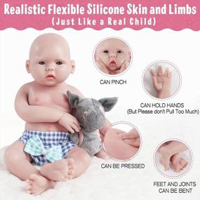 img 1 attached to Vollence 17.5 Inch Full Body Silicone Baby Dolls - Realistic, Bald Boy Doll For DIY Lovers And Collectors - Not Vinyl Material.