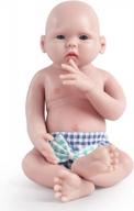 vollence 17.5 inch full body silicone baby dolls - realistic, bald boy doll for diy lovers and collectors - not vinyl material. логотип