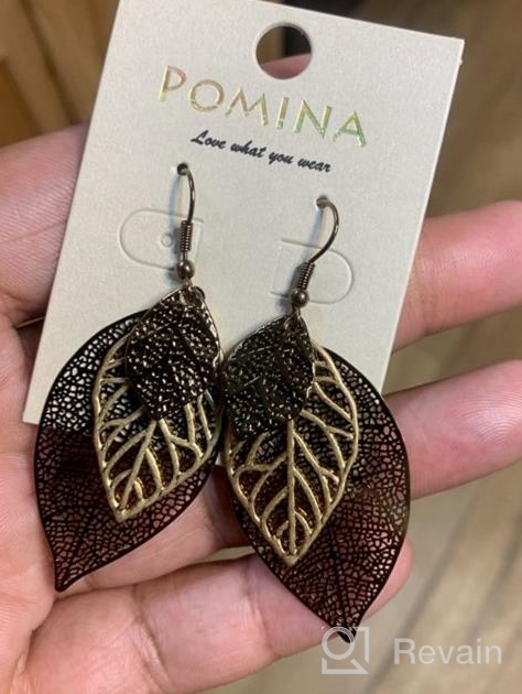 img 1 attached to Pomina Fashion Earrings Filigree ChocoGold_Earrings review by Amy Cummings