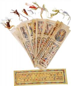 img 4 attached to Discover Ancient History With Set Of 10 Egyptian Papyrus Paper Bookmarks - Educational And Beautiful!