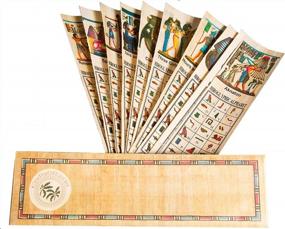 img 1 attached to Discover Ancient History With Set Of 10 Egyptian Papyrus Paper Bookmarks - Educational And Beautiful!