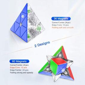 img 2 attached to GES + Enhanced 60 Магнитная скорость Магнитная пирамида Pyraminx Pyramid Puzzle Cube Треугольник без наклеек