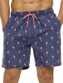 img 4 attached to Retro-Style Nonwe Men'S Quick-Dry Swim Board Shorts For Lightweight Beach Comfort