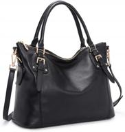 kattee women's genuine leather handbags: top handle satchel, shoulder tote & crossbody organizer designer purse logo