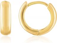 18k gold plated cuff huggie earrings for women - kisper логотип