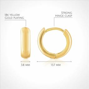 img 2 attached to 18K Gold Plated Cuff Huggie Earrings For Women - KISPER