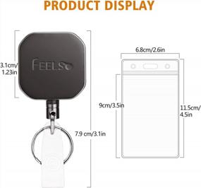 img 2 attached to 2-Pack Heavy Duty Retractable Badge Holder With Key Ring And ID Card Holders By FEELSO