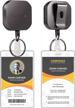 2-pack heavy duty retractable badge holder with key ring and id card holders by feelso logo