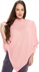 img 3 attached to Mariyaab Women'S 100% Cashmere Soft Travel Wrap Poncho Sweater