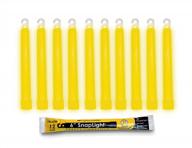 оставайтесь в безопасности в любое время с желтыми аварийными светящимися палочками cyalume - упаковка из 10 6-дюймовых светящихся палочек snaplight survival для аварийных ситуаций и походов логотип