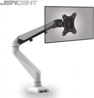 jeacent aluminum monitor mount gas spring swivel desk stand: 17"-27”, 4-12 lbs computer arm. логотип