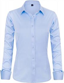 img 4 attached to Women'S Long Sleeve Dress Shirts: J.Ver Wrinkle-Free Button Down Work Blouse