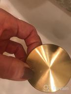 img 1 attached to Brushed Brass Gold Single Handle Waterfall Bathroom Faucet With Metal Pop Up Drain And Deck Plate - Square Design By TRUSTMI review by Timothy Harper