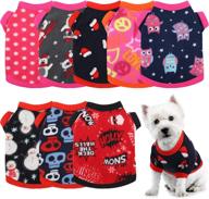 🐶 colorful & cozy: winter chihuahua clothes for pets - 8 piece valentine's day dog sweaters & pajamas логотип