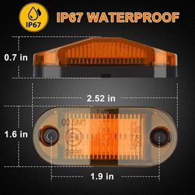 img 1 attached to 🚦 Linkstyle 10pcs 6LED Trailer Marker Lights: Waterproof Sealed Side Indicators for RVs, Trucks, Trailers, Boats