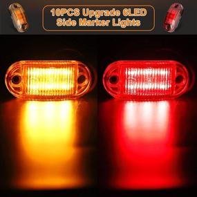 img 3 attached to 🚦 Linkstyle 10pcs 6LED Trailer Marker Lights: Waterproof Sealed Side Indicators for RVs, Trucks, Trailers, Boats