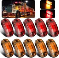 🚦 linkstyle 10pcs 6led trailer marker lights: waterproof sealed side indicators for rvs, trucks, trailers, boats логотип