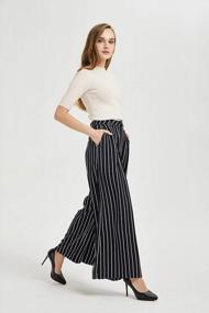 img 2 attached to Stylish And Comfortable Women'S High Waist Wide Leg Palazzo Pants - Regular Size