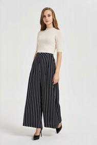img 3 attached to Stylish And Comfortable Women'S High Waist Wide Leg Palazzo Pants - Regular Size