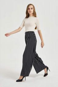 img 1 attached to Stylish And Comfortable Women'S High Waist Wide Leg Palazzo Pants - Regular Size