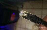 img 1 attached to BUSOHE Cat 8 Ethernet Cable 30 FT, High Speed Flat Internet Network Patch Cord, 40Gbps 2000MHz Faster Than Cat7/Cat6, Shielded LAN Wire With Gold Plated RJ45 Connector For Router,Modem,Xbox,PS4-Black review by Patrick Pearson