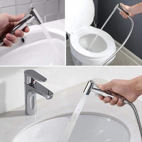 img 1 attached to UMIRIO Bidet Sprayer: Hygienic Shower Attachment For Toilet Cloth Diaper Cleaning | Stainless Steel, Brushed Finish.