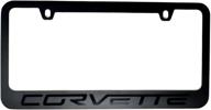🖤 stealth blackout license plate frame for 2005-2013 c6 corvette logo
