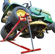 🌿 vounot telescopic lawn mower jack lift for garden tractors, weight capacity 400kg, red - ultimate maintenance solution logo