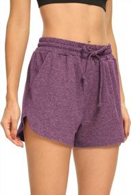img 3 attached to Comfortable And Stylish THANTH Women'S 3" Yoga Shorts With Elastic Waist And Pockets For Workout And Lounge