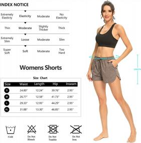 img 1 attached to Comfortable And Stylish THANTH Women'S 3" Yoga Shorts With Elastic Waist And Pockets For Workout And Lounge