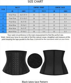 img 3 attached to Latex Waist Trainer Corset With Zipper For Women - Slimming Tummy Control And Body Contouring (Black, Size S)