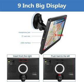 img 2 attached to Aonerex GPS Navigation for Car: 9-inch High-Definition Touch Screen, 8GB Memory, Lifetime Map Upgrade, Voice Turn Instructions - 2022