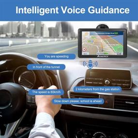 img 1 attached to Aonerex GPS Navigation for Car: 9-inch High-Definition Touch Screen, 8GB Memory, Lifetime Map Upgrade, Voice Turn Instructions - 2022