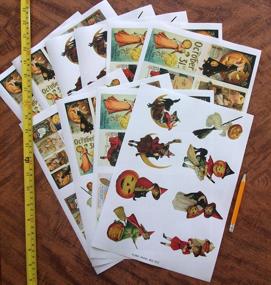img 1 attached to Decoupage Paper Pack (10Sheets A4 / 8"X12") Halloween Witch Pumpkin FLONZ Vintage Paper